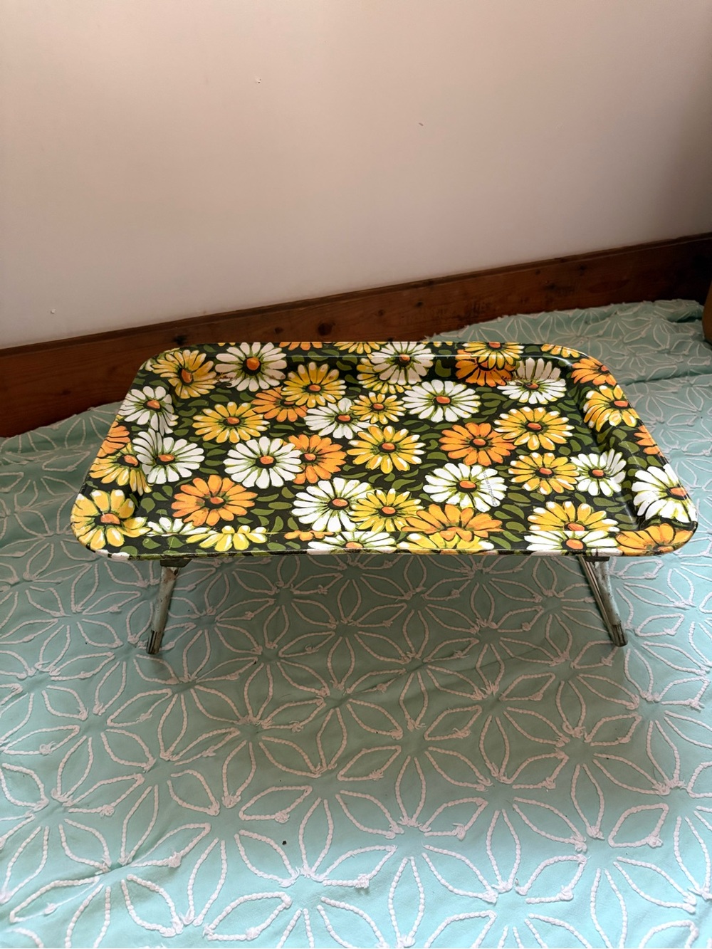 Vintage Marsh Allen TV Tray Lap Tray Breakfast serving tray Daisy Floral